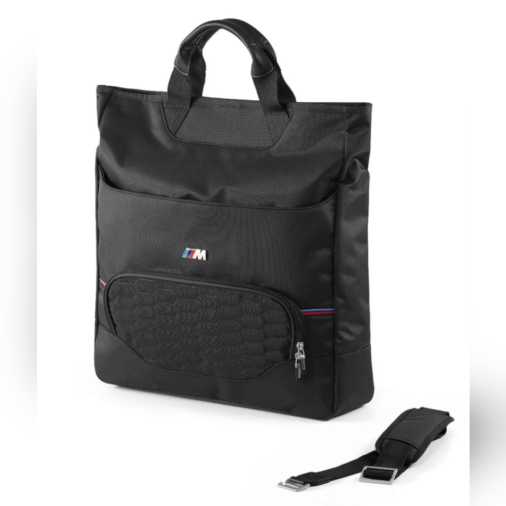 NWOT Genuine BMW M Bag Large Laptop Travel Commute Carry On Messenger Bag Black